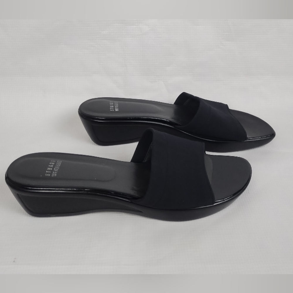 Stuart Weitzman Black Slides Size 10.5 - image 3